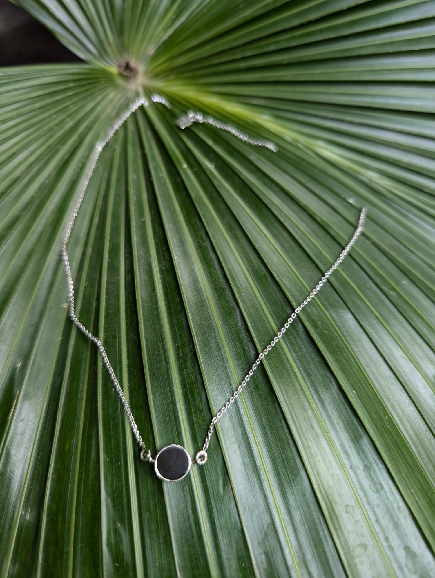 Black Edge Pendant with Chain