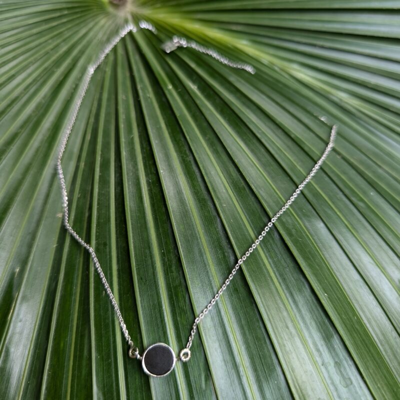 Black Edge Pendant with Chain
