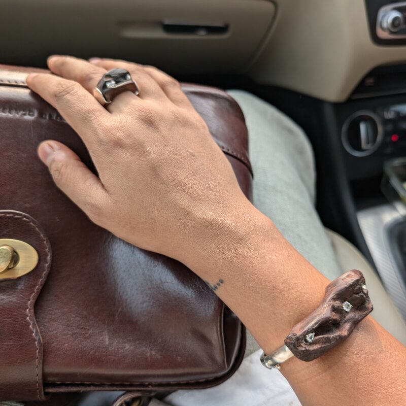 Wood Flower Bracelet
