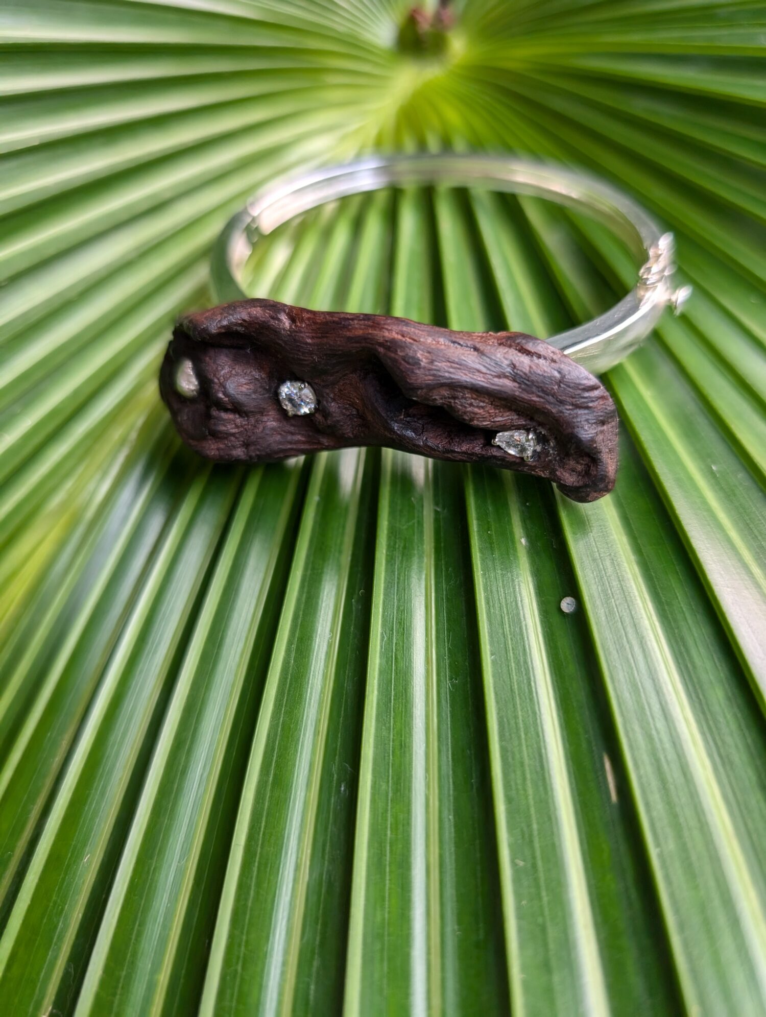 Wood Flower Bracelet