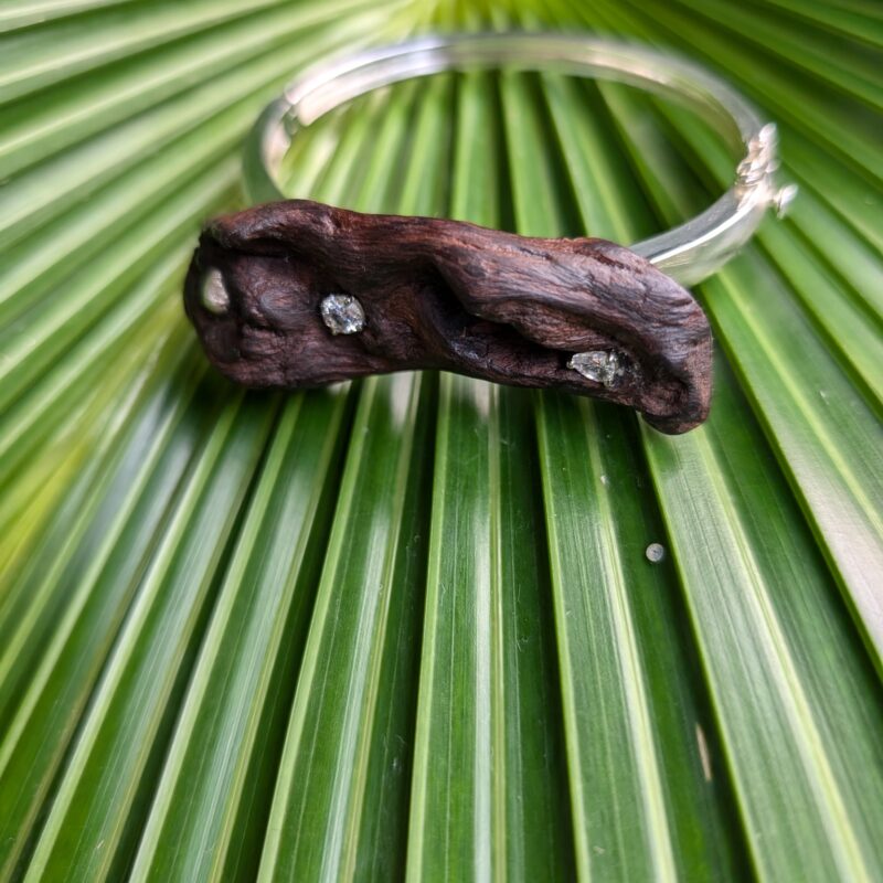 Wood Flower Bracelet