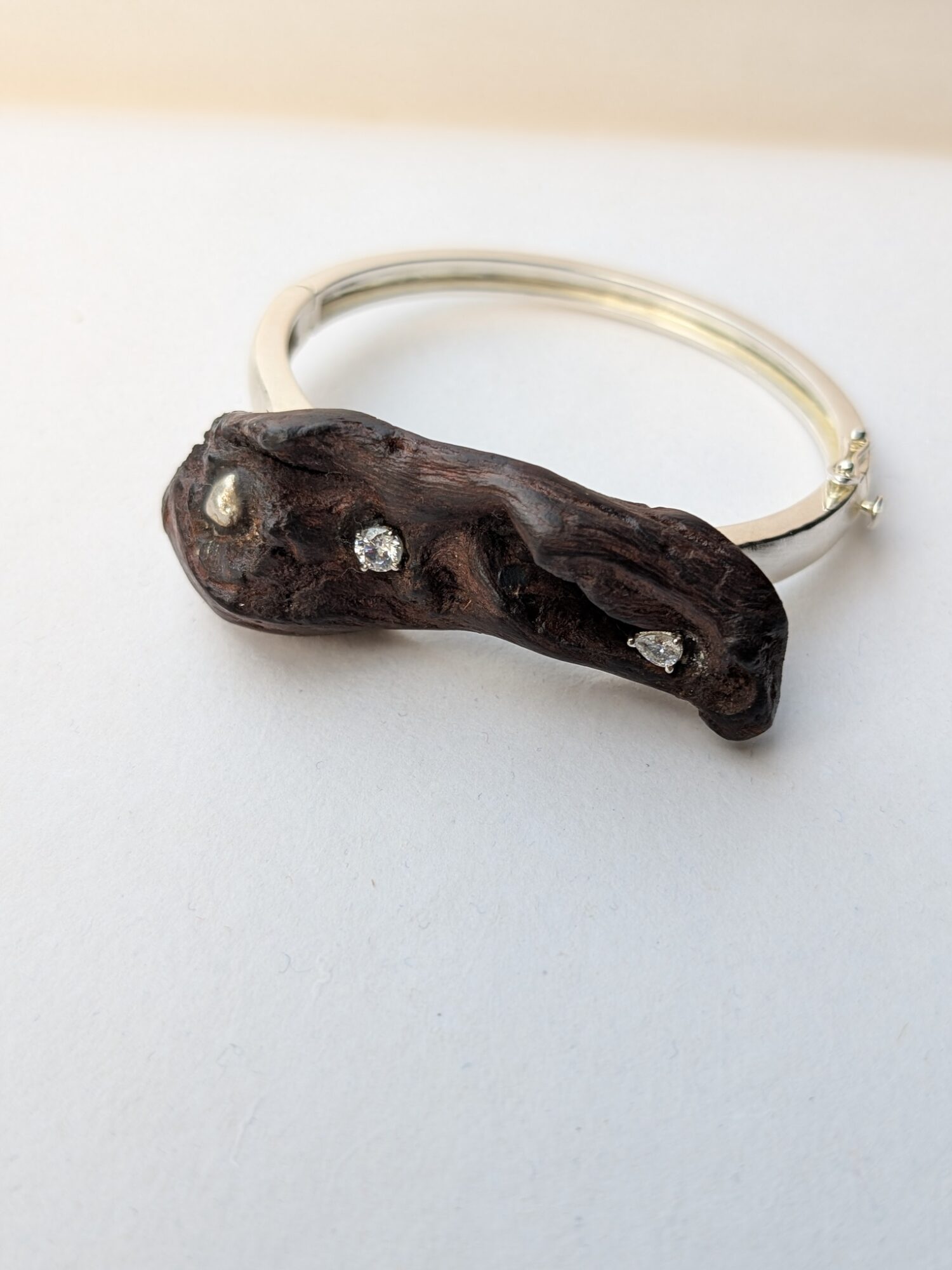 Wood Flower Bracelet