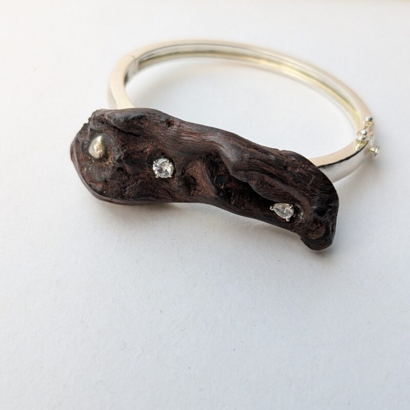 Wood Flower Bracelet