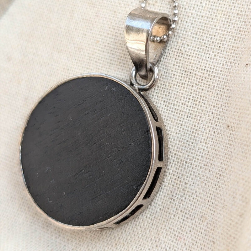 BLACK MOON PENDANT WITH CHAIN