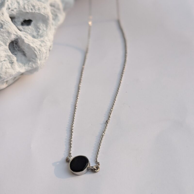Black Edge Pendant with Chain