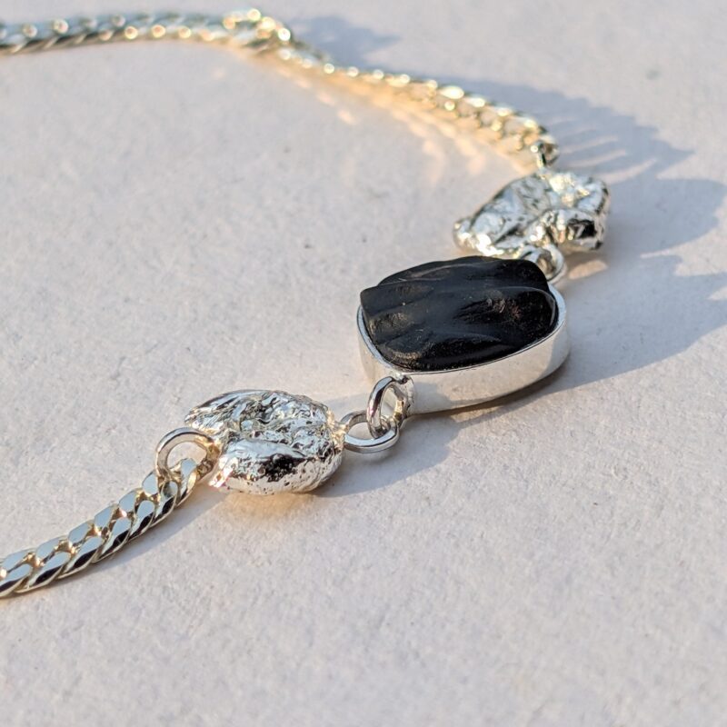 Obsidian Wave Bracelet