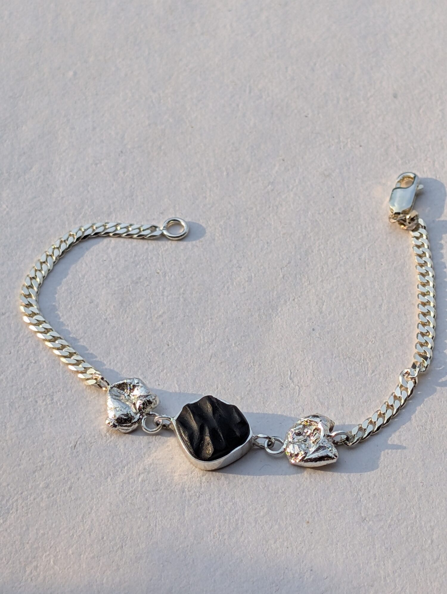 Obsidian Wave Bracelet