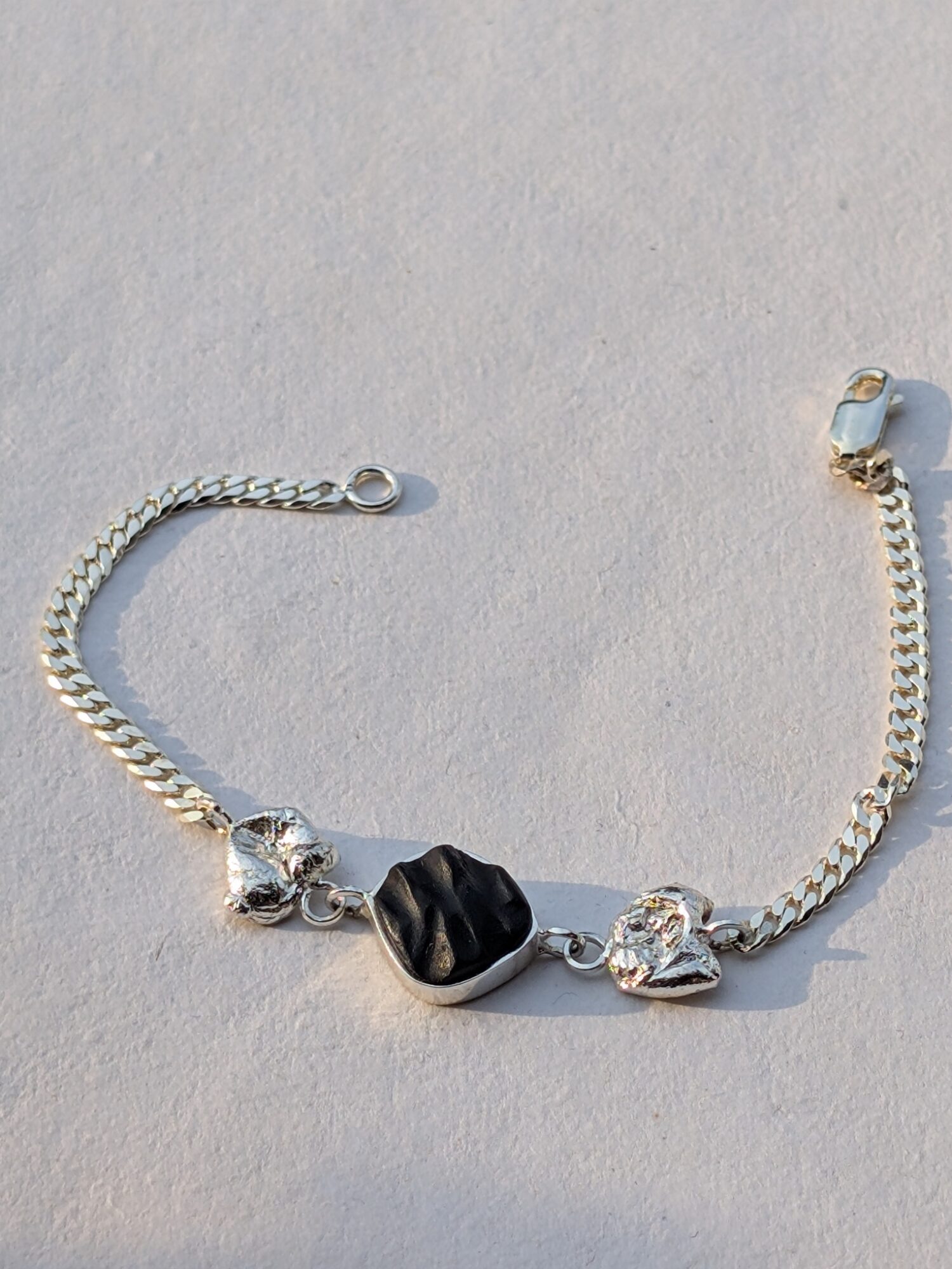 Obsidian Wave Bracelet