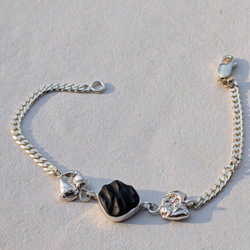 Obsidian Wave Bracelet