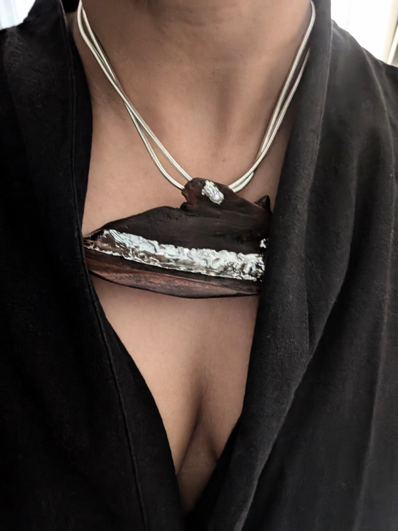 Echo Pendant with Thick Chain